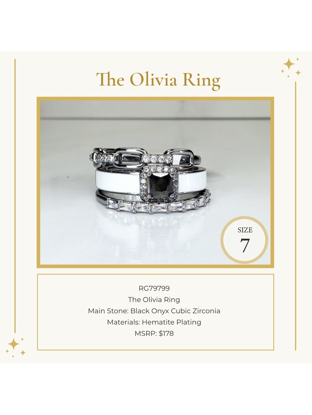 The Olivia Ring - Size 7 - OG